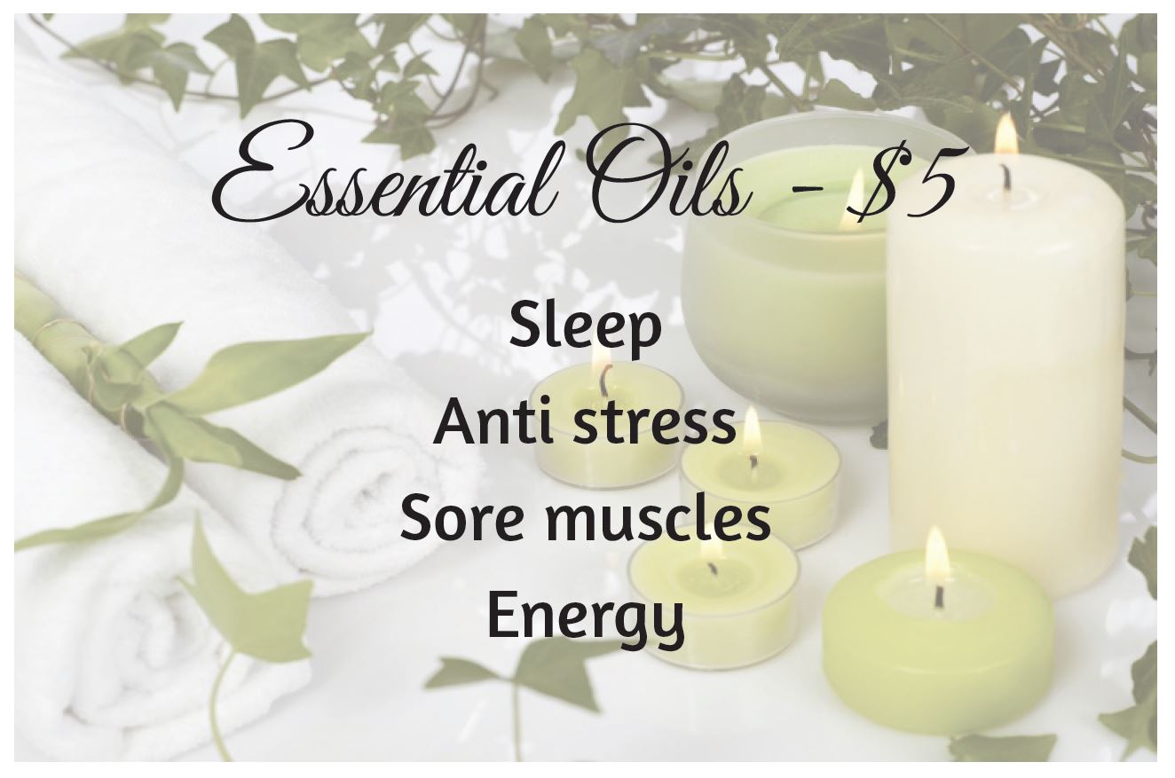 Essential oils add-on at Pace Massage